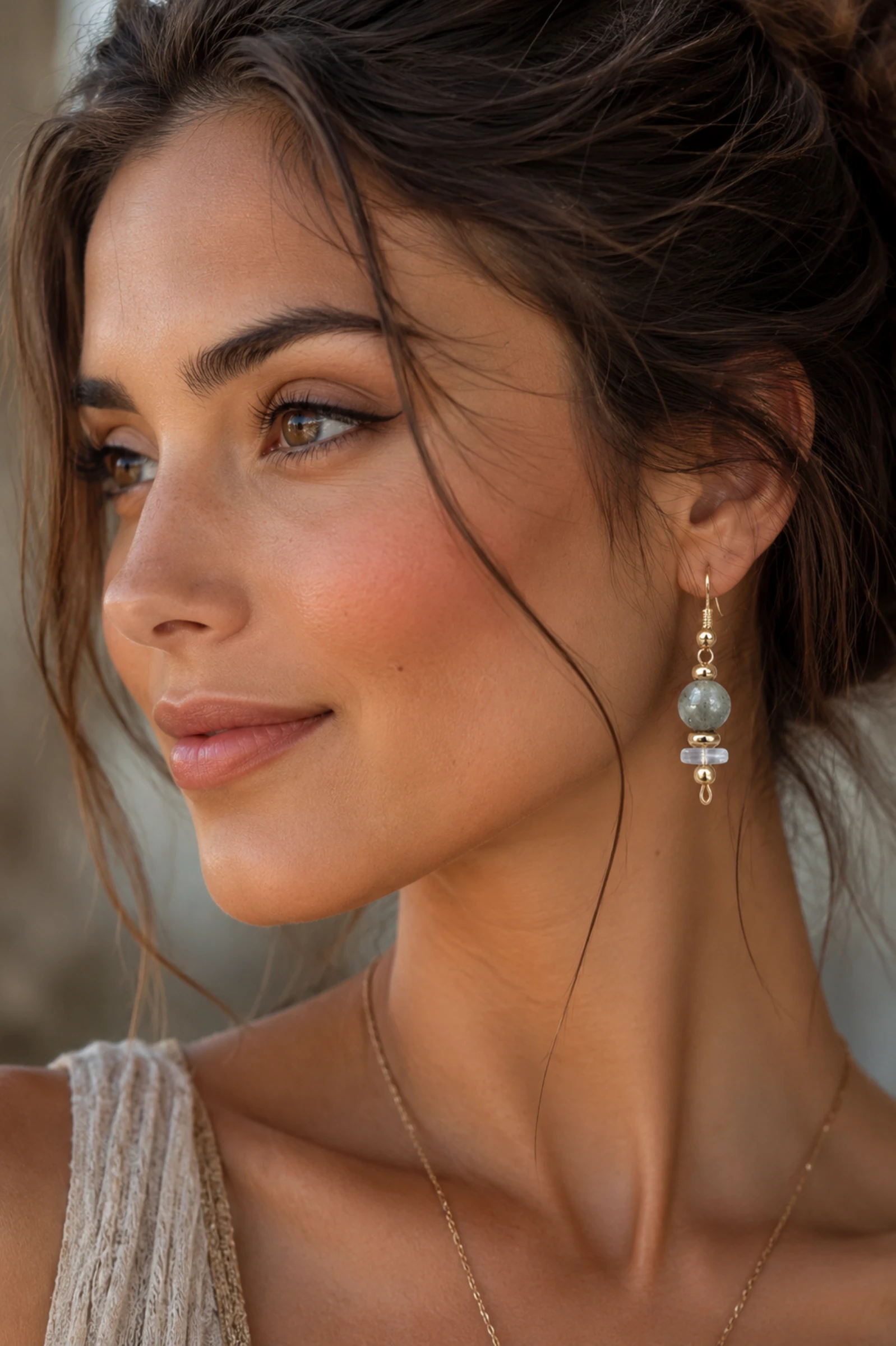 🧿🎁🪨Beautiful Labradorite and Hematite Earrings Gold Plated🪨🎁🧿 – photo 10